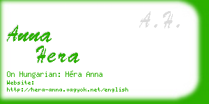 anna hera business card