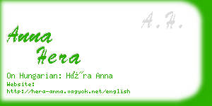 anna hera business card